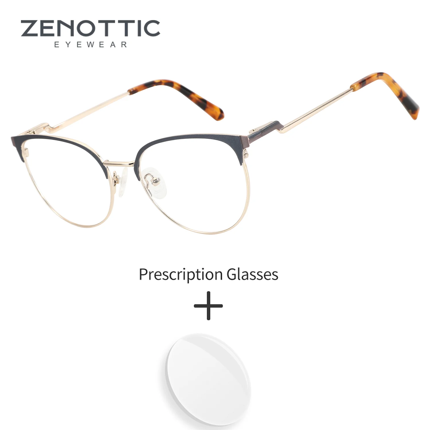 ZENOTTIC Lunettes de vue en métal, photochromiques, anti-lumière bleue, correctrices, pour femmes 1 ZENOTTIC Lunettes de vue en métal, photochromiques, anti-lumière bleue, correctrices, pour femmes 1