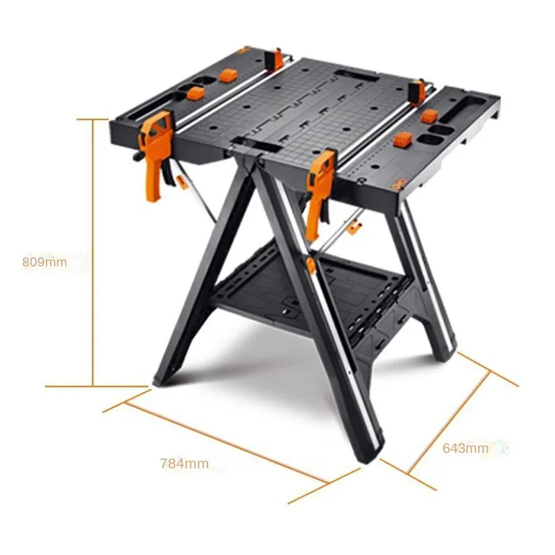 Imagem -06 - Multifuncional Folding Woodworking Workbench Mesa de Ferramentas Portátil Força de Aperto Forte Faça Você Mesmo Carga 135kg Novo