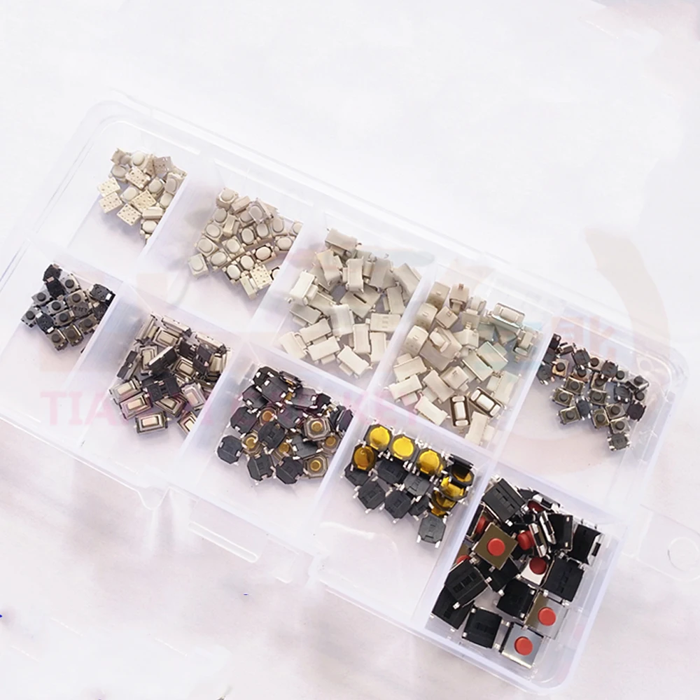 Clé de réparation de télécommande de voiture, 250 pièces, petit interrupteur, Micro boutons poussoirs, paquet de composants tactiles pour Nissan et Honda