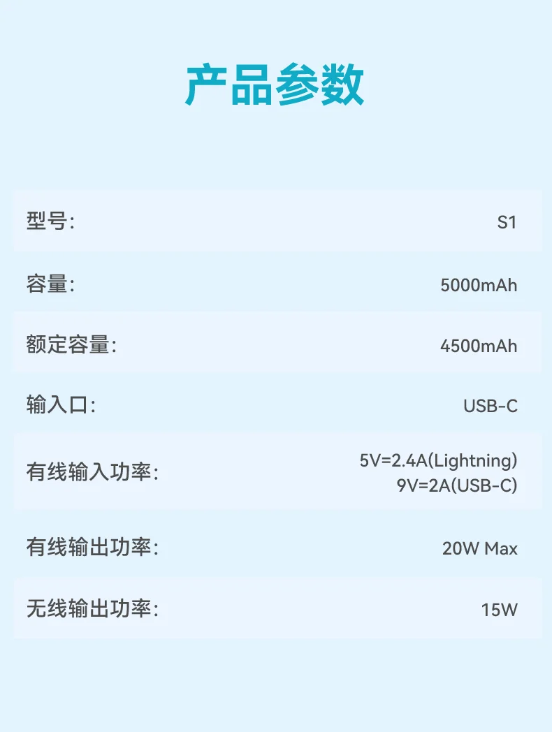 Wireless magnetic power bank filling light fast charging for Apple 13