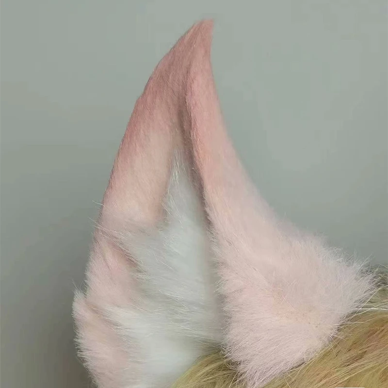 Custom Anime Lolita Cosplay Prop Christmas Accessories Halloween Simulation Animals Beast Wolf Fox Cat Ear Hairhoop Headwear