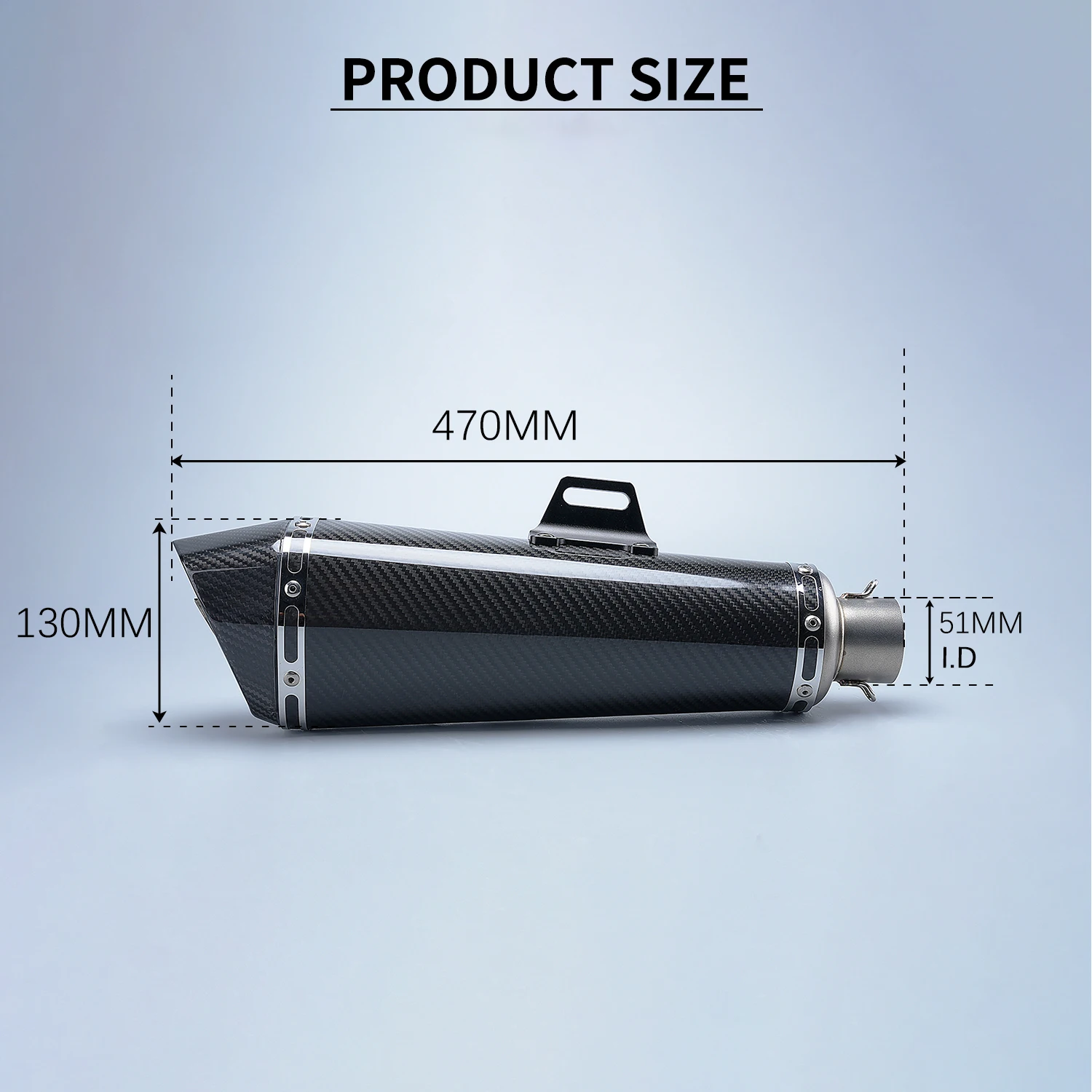 

hexagon Universal Moto Exhaust Pipe Slip-On Muffler Tail Section Modification Compatible Various Link Escape Tailpipe Models