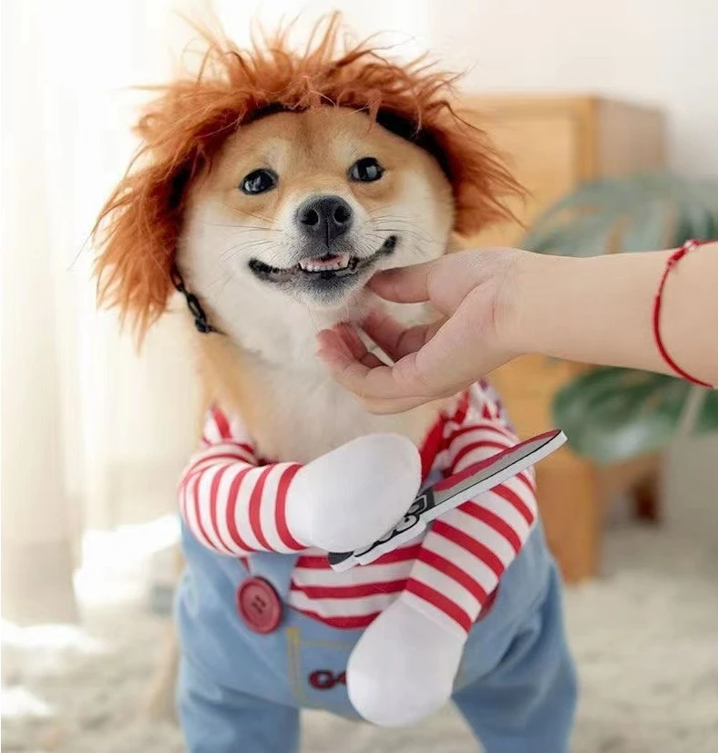 Funny Halloween Pet Dress Up Costume Corgi Shiba Inu Standing Dress Cute Cat Dog Clothes Creative Pet Personalized Clothing