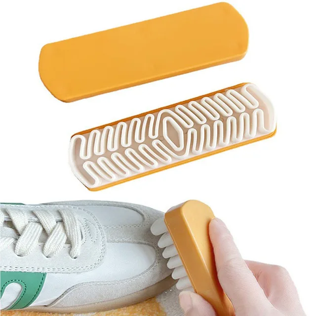 Szczotka skórzana do zamszowych butów Torby Scrubber Cleaner Biała gumowa krepa Szczotka do butów Niezbędna w gospodarstwie domowym