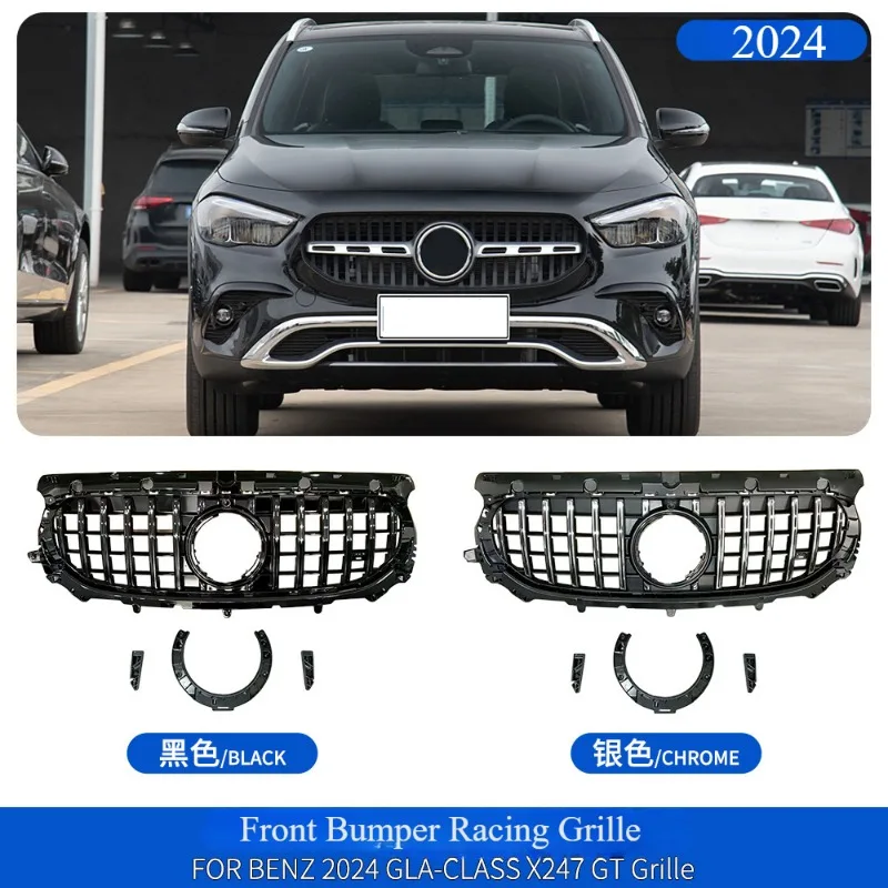

Suitable for Mercedes Benz GLA X247 H247 AMG GLA45 GLA35 2024+ GT Grille Front Bumper Grill Racing Grills Car Accessories