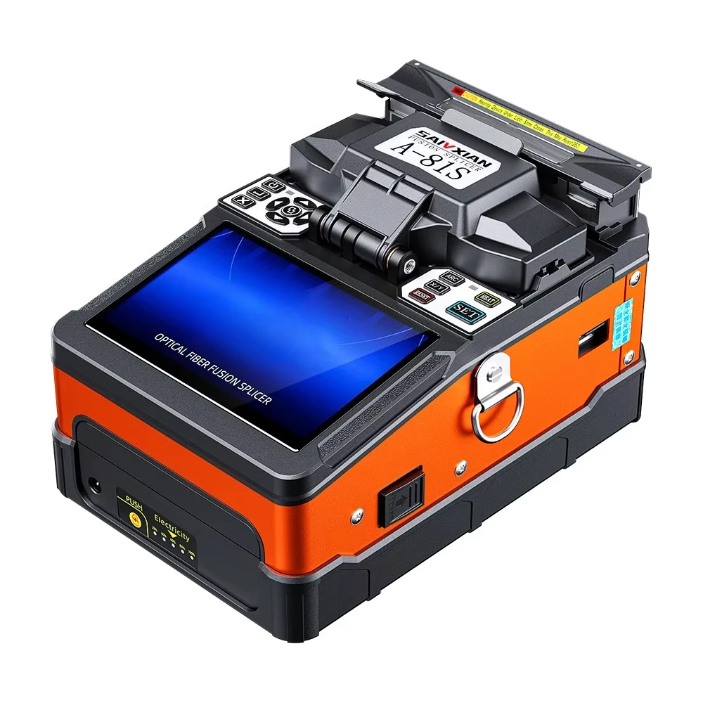 

Высокоточный оптоволоконный сварочный аппарат A-81S с 6 моторами, быстрое соединение, выравнивание по сердцевине, 5-дюймовый TFT-экран, гарантия 5 лет