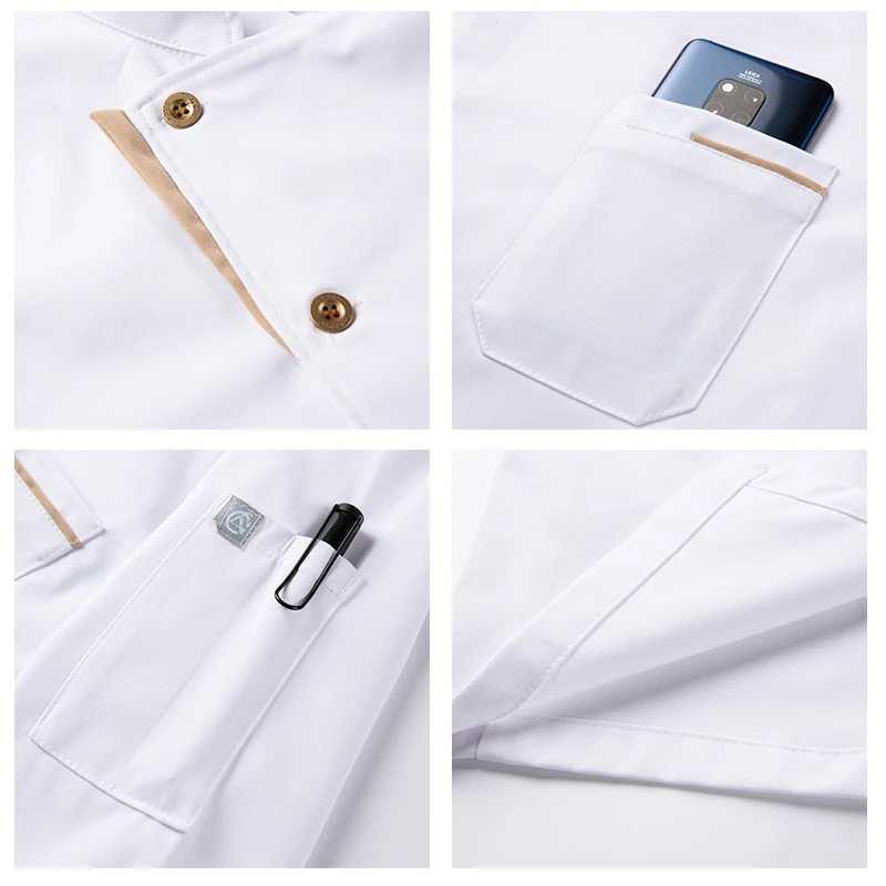 سترة مطبخ للمطاعم ومريلة لخدمة الطعام في المطبخ، زي Pizzaiolo Chef، زي المخابز والمقهى والنادل، قمصان العمل #6