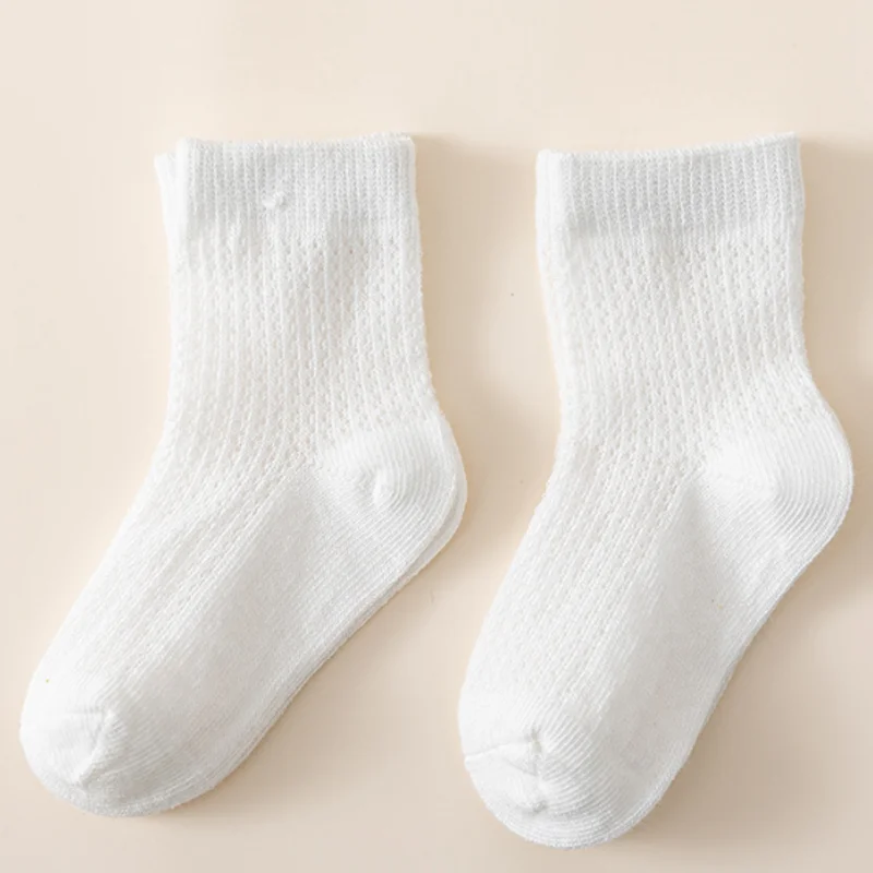 New White Baby Socks Summer Cotton Casual Boys and Girls Baby Socks