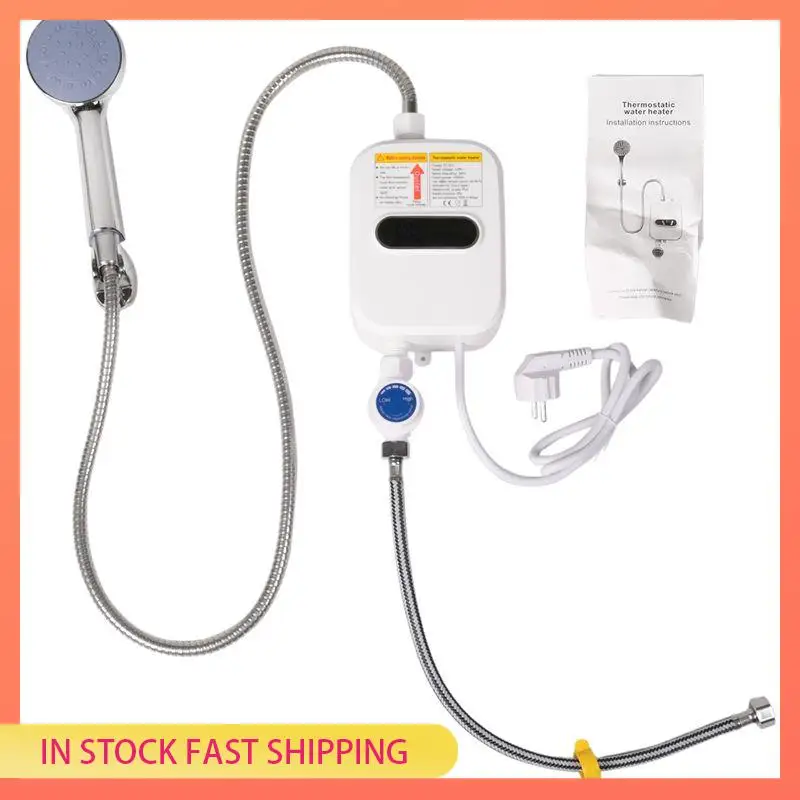 

AA05 Instant Water Heater Shower 220V Bathroom Faucet Hot Water Heater 3500W Digital Display EU Plug