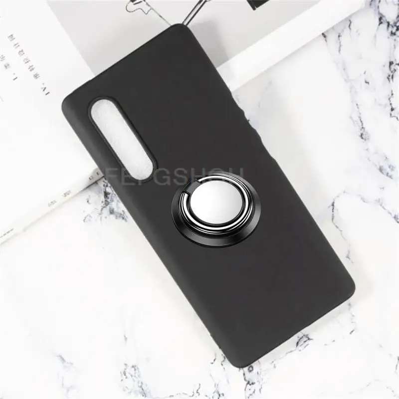 For LG Velvet Case 2Pro Back Ring Holder Bracket TPU Soft Silicone Phone protect Case Anti falling shell