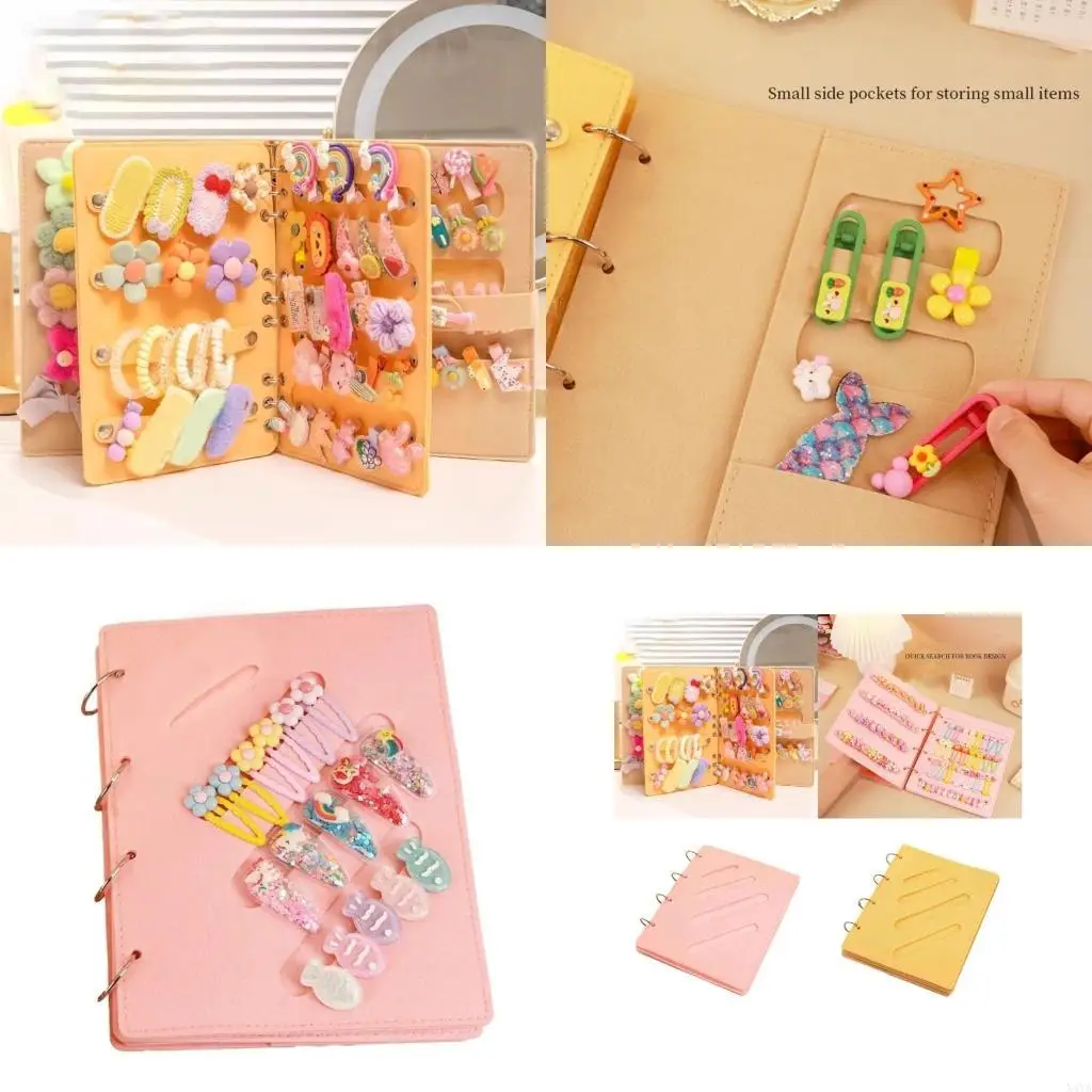 

X4YA Childrens Hairpin Storage Case Hair Clip Organizers Felt Texture for Hair Jewelry