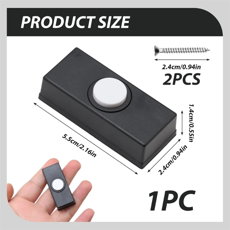 Universal Wire Doorbell Button Doorbell Push Button Easy Install Weatherproof Designs Push Button for Home Entryway