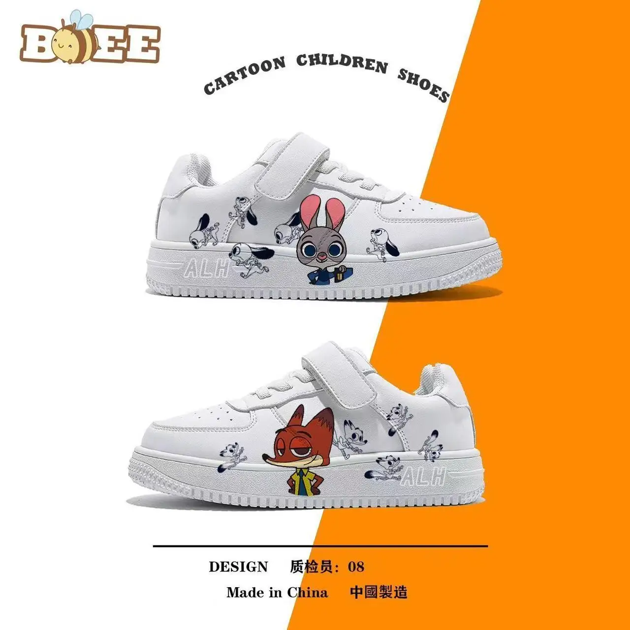 

Judy Hopps Nick Wilde plus size Versatile And Trendy Design Casual white Shoes 2024 New women Canvas Children's board shoes