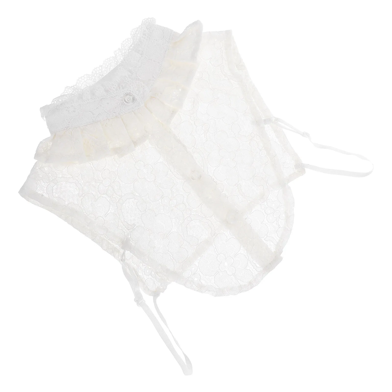 

Women Lace False Collar Detachable Shirt Fake Collar White Elegant Office Party Wedding Decoration Lightweight Fashion Accessory