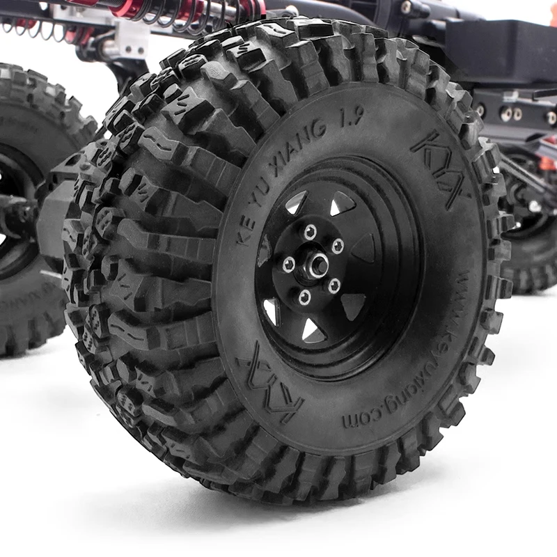 KYX 1.9/2.2-inch rubber tire 118mmx45mm suitable for 1/10 RC remote control car Trx-4 scx10 90046, strong grip performance tire