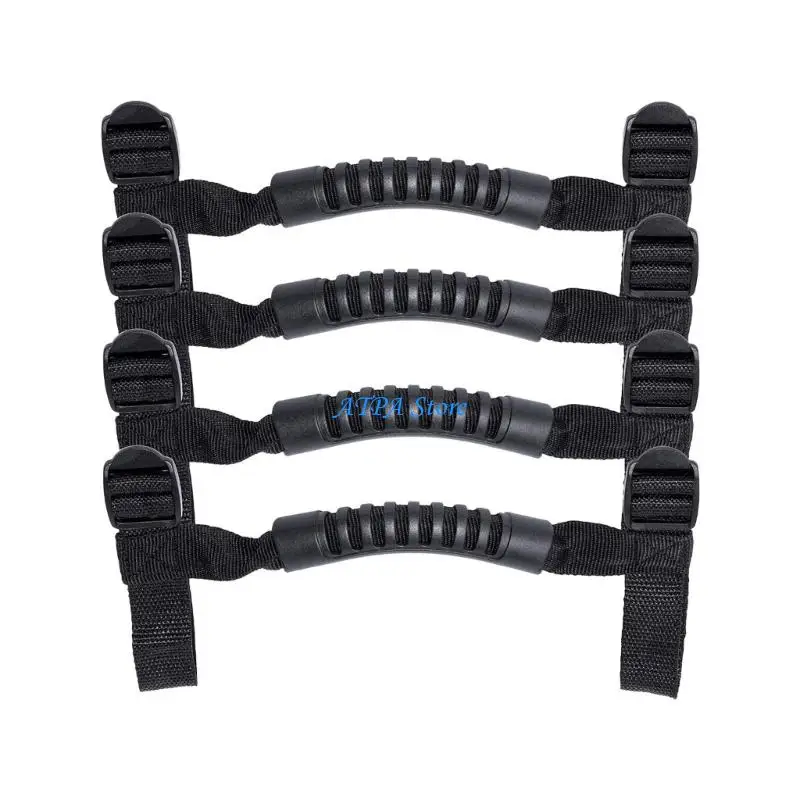 U13C Nylon Fabric Grab Handle for Off Road Car Grab Handle Armrest Top Grab Handle Grip Pulling Tab Roll Rod Mount