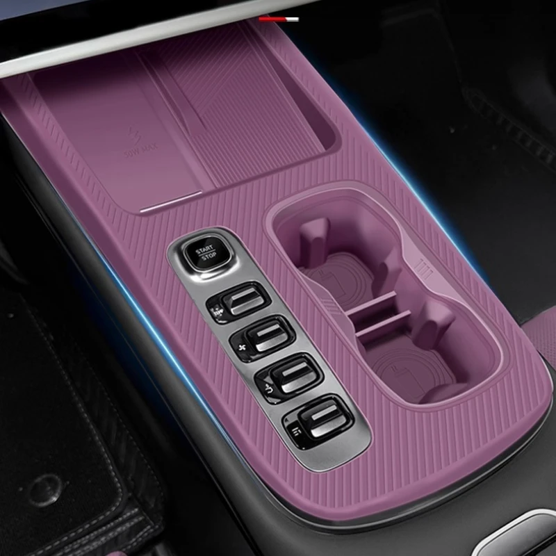 Storage Cup Slot Protective Pad Accessories Tools For Xiaomi SU7 Water Cup Cover Central Control Wireless Charging Silicone Pad