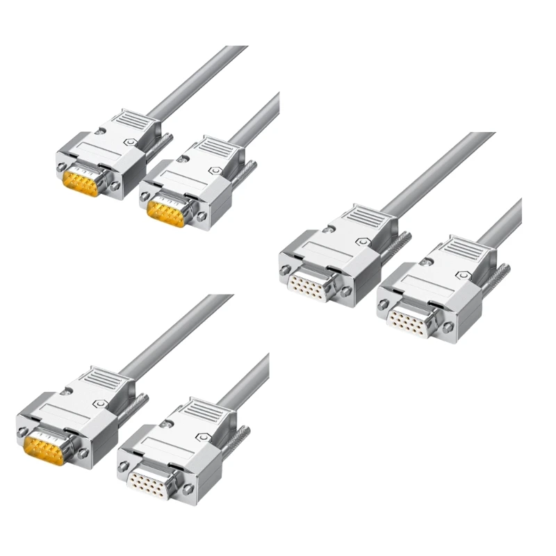 U55C Professional HDB15 Drag Chain Cable Temperature Resistant VGA Male/Female Data Transmission Extension Cable Replacement