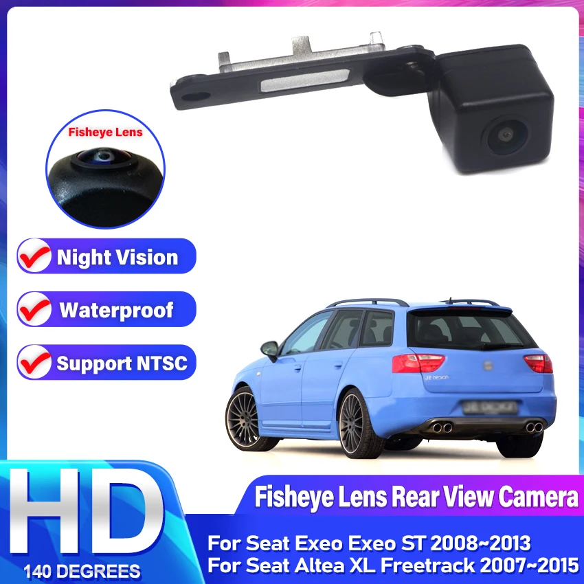 CCD HD Fisheye Lens Rear View Camera For Seat Exeo Exeo ST Altea XL Freetrack Car Backup Reverse Parking Monitor Night Vision