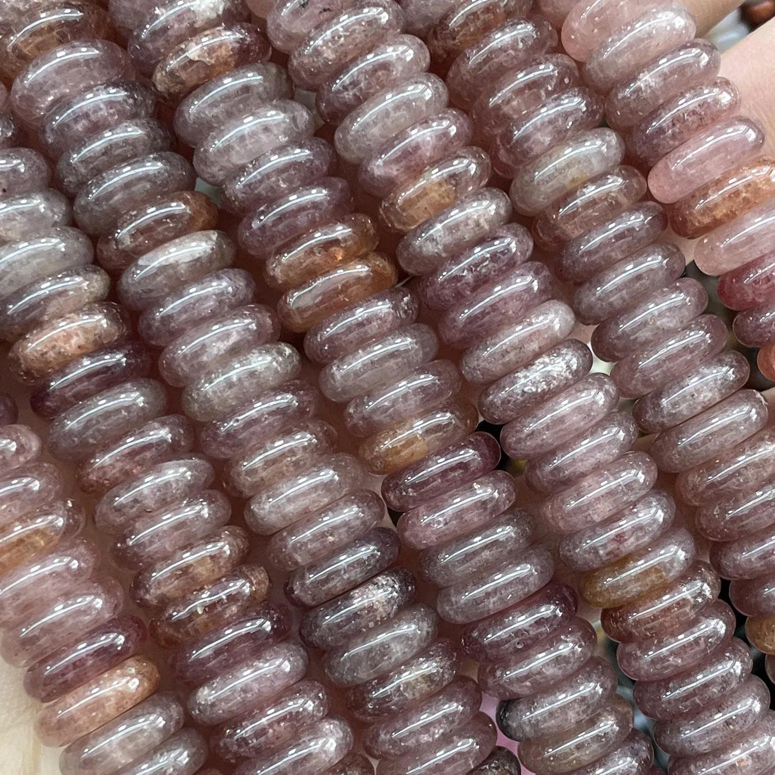 Naturstein-Rondelle, 7 Chakra-Quarz, Jaspis, Achate, Türkise, flache, runde Abstandsperlen für die Schmuckherstellung, DIY-Armband, Halskette – Detail 20