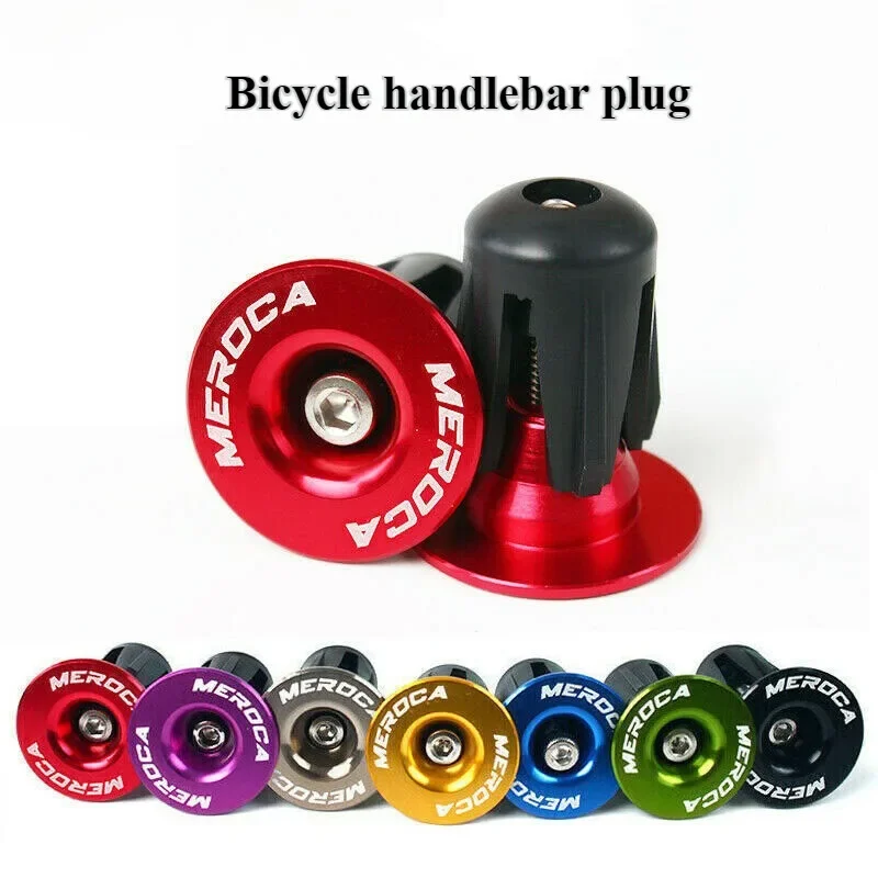 1 Pair Bicycle Bar End Plug Road Mountain Bike Handlebar End Cap Aluminum Bicycle Currency Handle Bar End Cap MTB Handlebar Plug