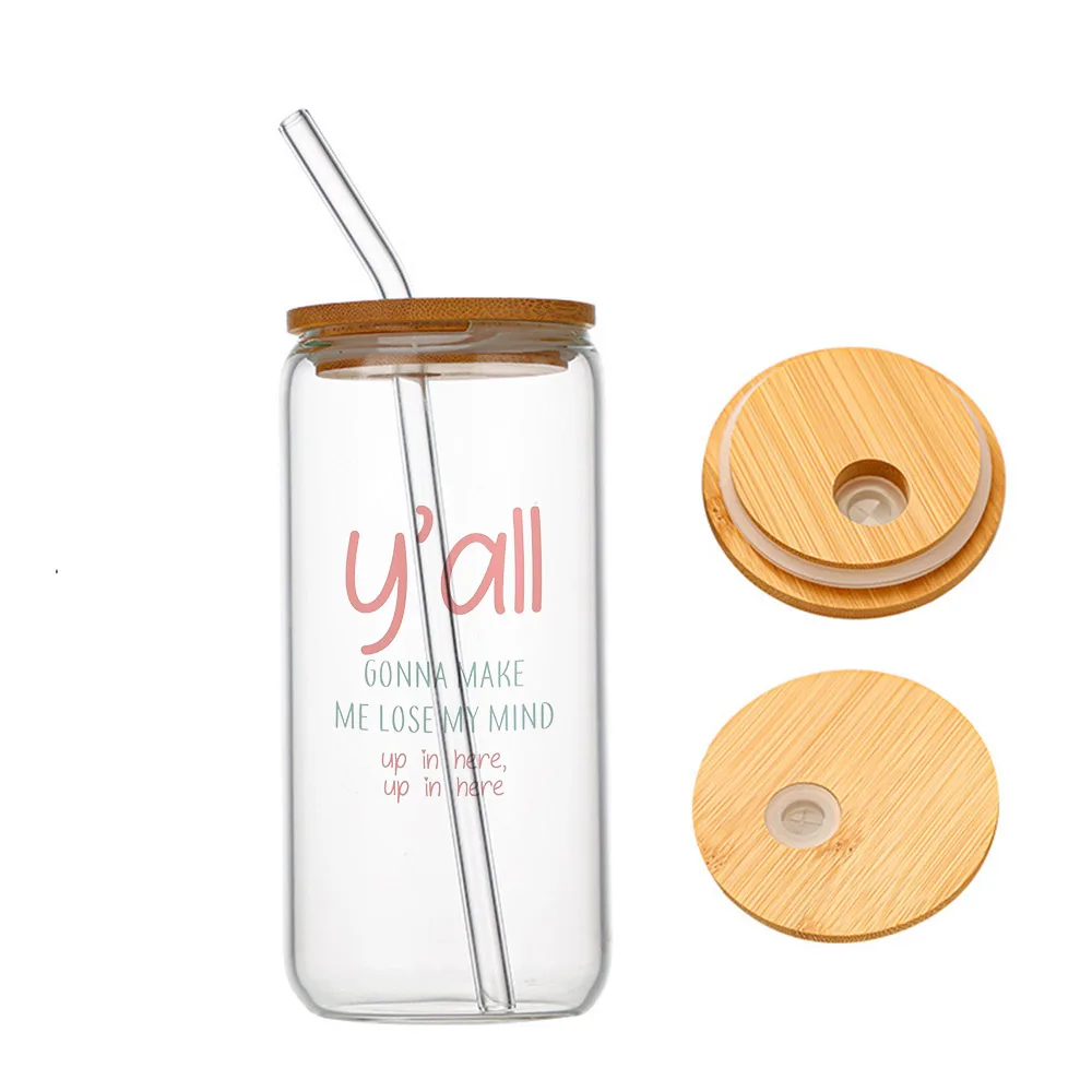 

Funny You All Y'all Gonna Make Me Lose My Mind Glass For Heat Resistant High Drinking Cup With Straws Lids 16 oz