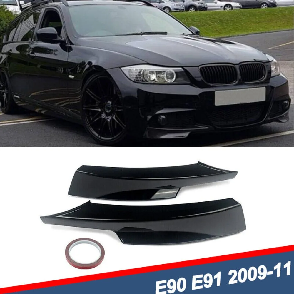 

For BMW 3 Series E90 E91 M Sport 2009-2011 Gloss Black Front Bumper Splitter Lip United States