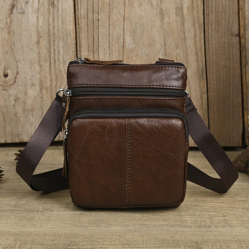

LD-Single shoulder bag for men, made of genuine leather with a layer of cowhide, suitable for business and leisure purposes