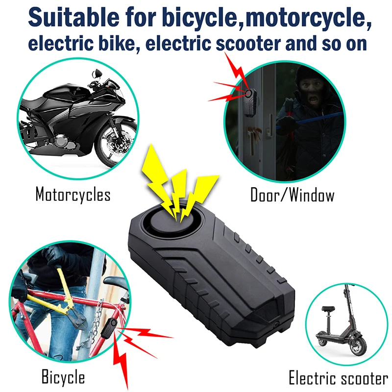 ONMYST Wireless Bicycle Anti Lost Reminder Alarm Waterproof Motorcycle Scooter Vehicle Security Anti theft Alarms Remote Control