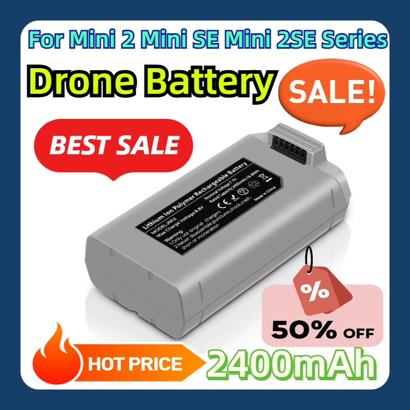 

For Mini 2 Mini SE Mini 2SE Series Drone Battery Accessories Battery 2400mAh 31 Minute Flight Time Compatible