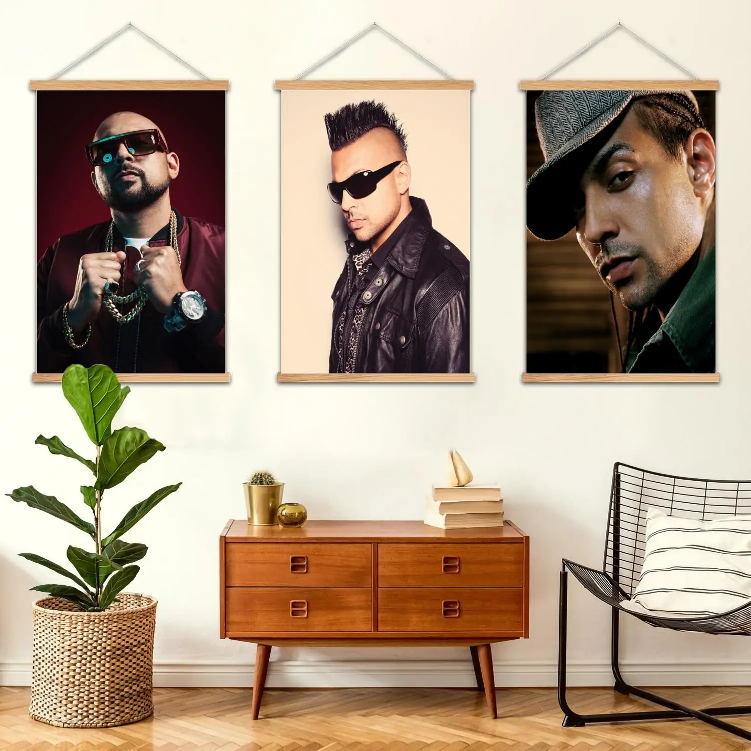 Sean Paul Framed Wall Painting Canvas Art Poster and Wall Art,  Modern Family, Bedroom Decor, Posters,Decorative painting