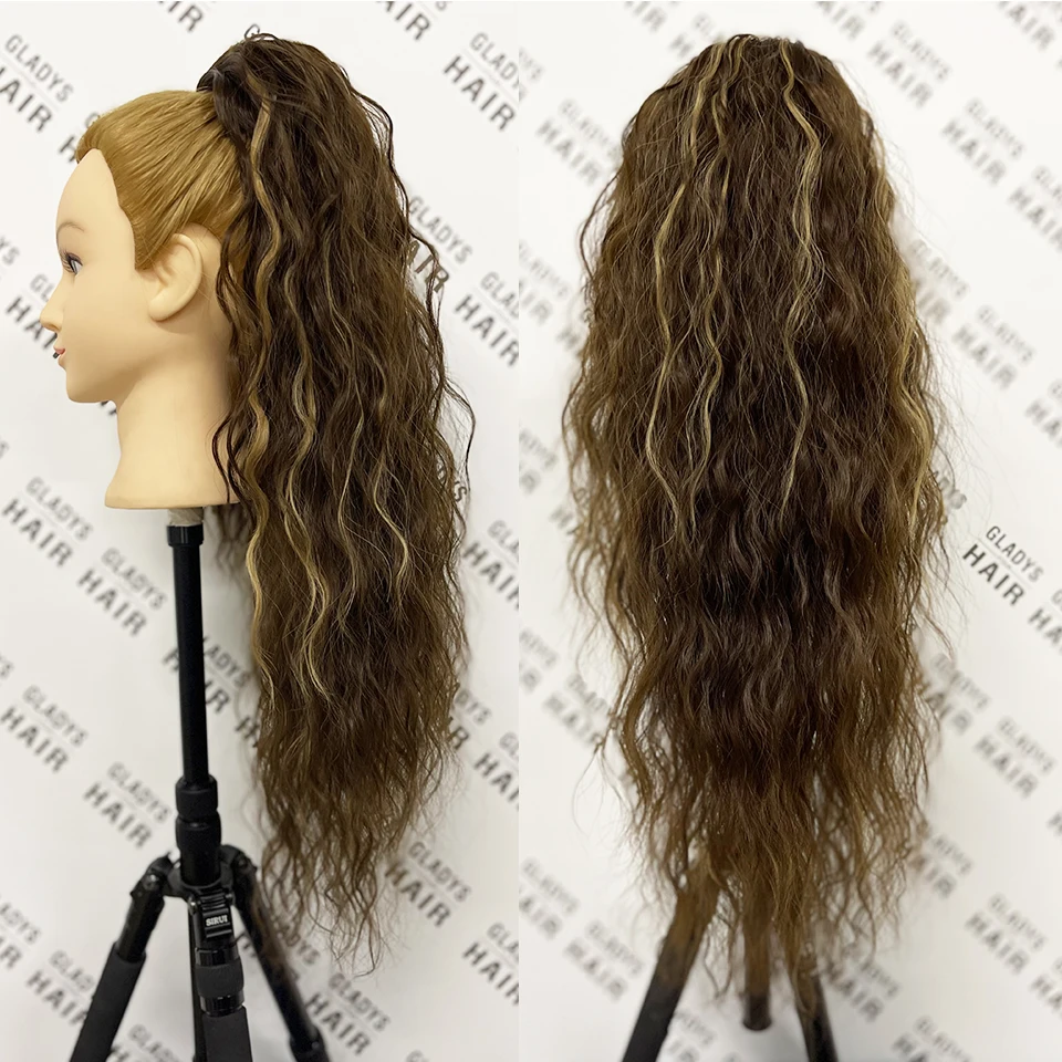 Synthetic Curly Ponytail for Black Women Drawstring Long Natural Wave Hairpiece Ponytail Extensions Heat Resistant Hair