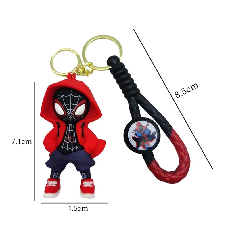 Spider Man Schlüsselanhänger Q Version Puppe Auto Schlüsselanhänger Mode kreativer Rucksack Anhänger Schlüsselanhänger Mini Schlüsselanhänger Anhänger Geburtstagsgeschenk