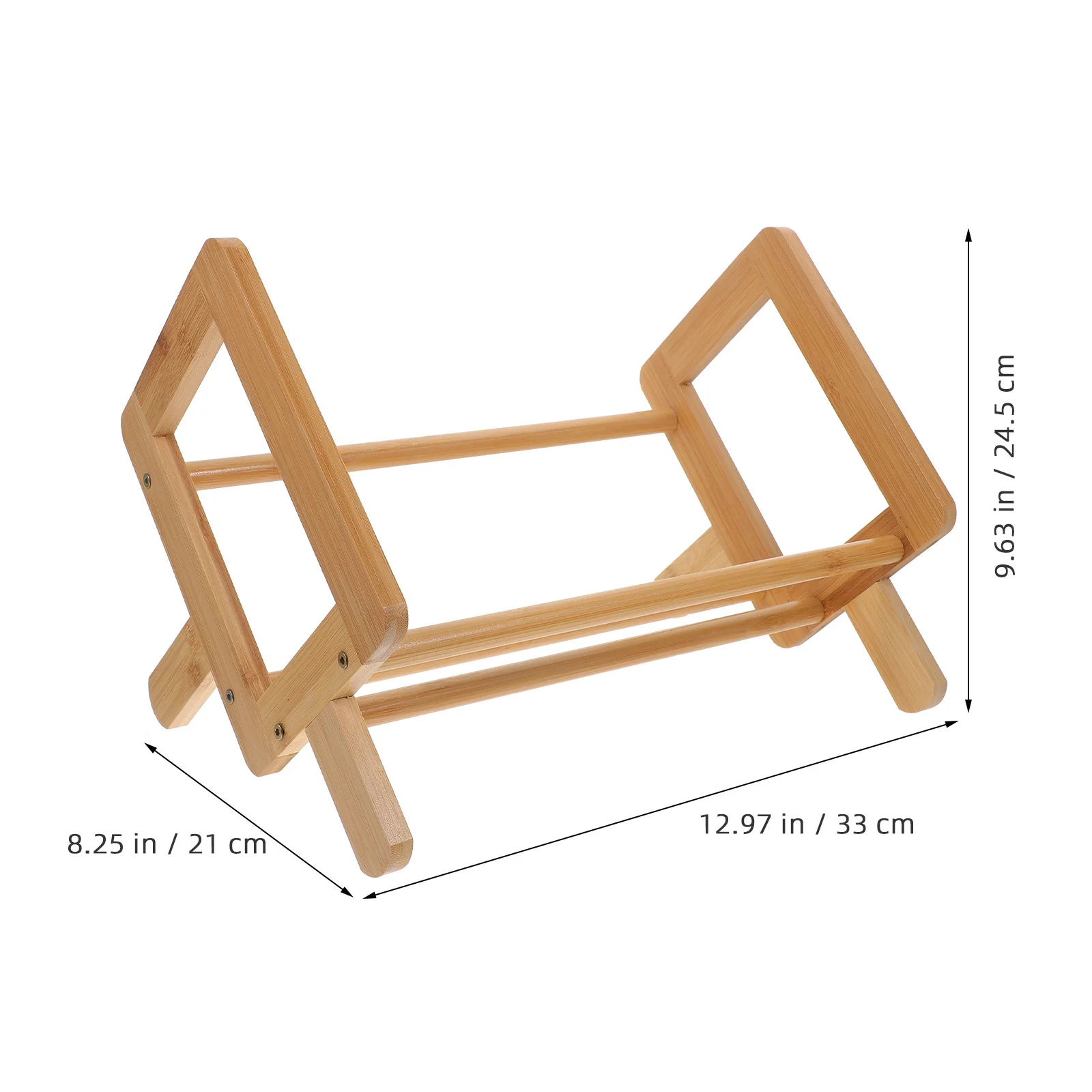 Book Storage Bookshelf Display Rack for Desk Bamboo and Wood Bookcase Desktop