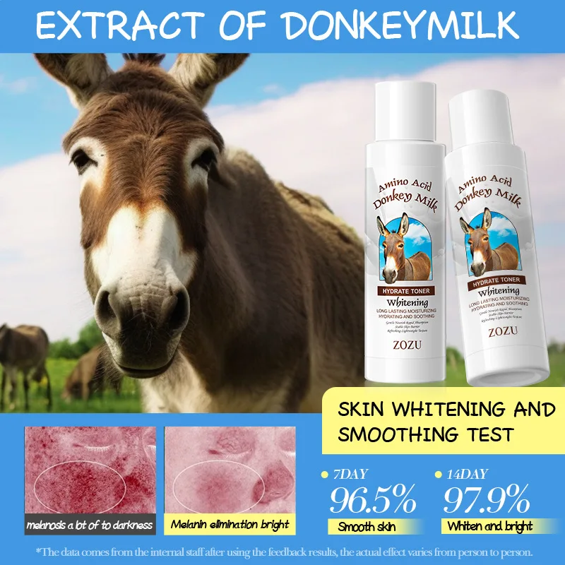 Face Care Donkey Milk Toner Whitening Nourishing Improve Dullness Facial Toner Moisturizing Brightening Korean Skincare Products