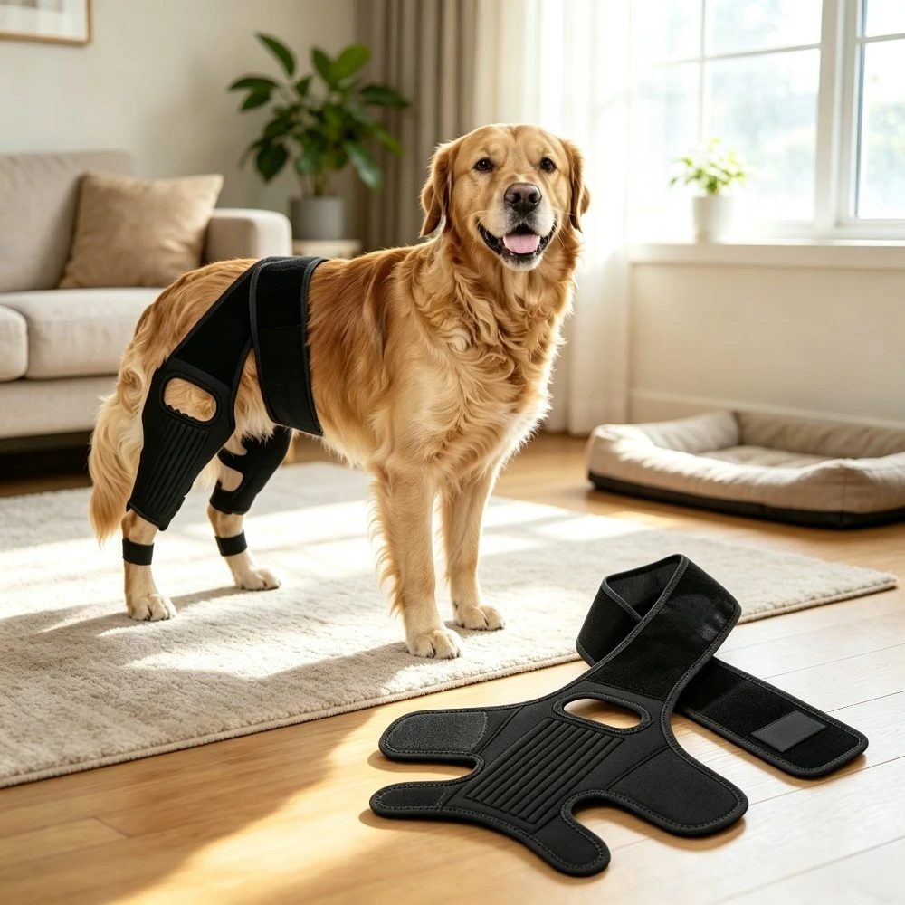 Adjustable Dog Hip Knee Leg Brace Rear Hind Leg Support Protector for ACL Injury Arthritis Hip Dysplasia Mobility Recovery Aid