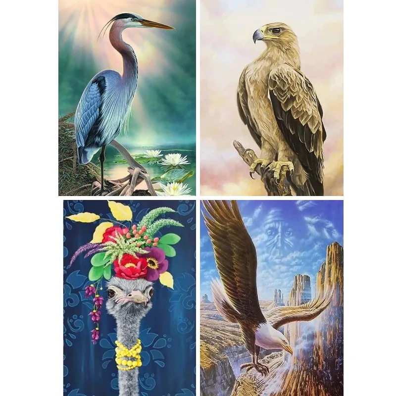 5D Diamond Painting Birds Owl Eagle Swans Crane ,Diamond Art ,Full Drill Square ,Mosaic Cross Stitch Embroidery Sale,Decor Gift