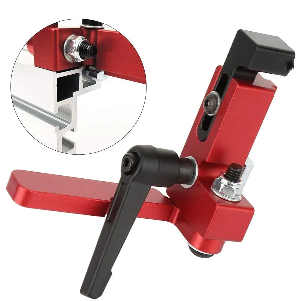 Miter Track Stop Alloy Steel T Slot Stop Accurate Length Limit Device Woodworking Tool Adjustable Fence Flip Stop T Track Stop