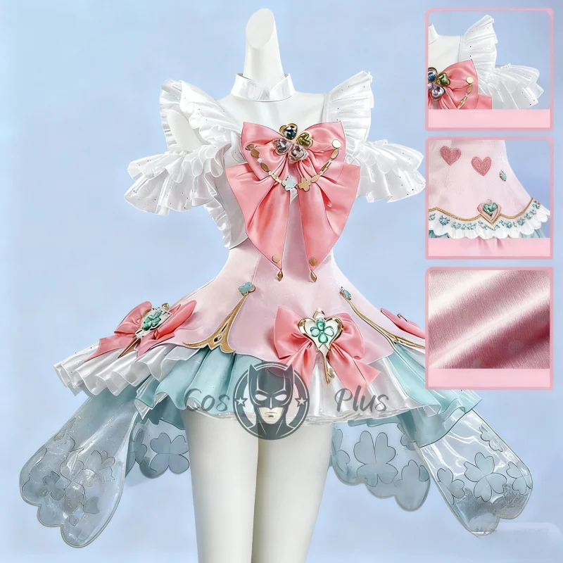 

Женский костюм для косплея Honor of Kings Yao Time's Wish ‌ ‌ Униформа, платье с четырьмя листами клевера, карнавальная праздничная одежда на Хэллоуин