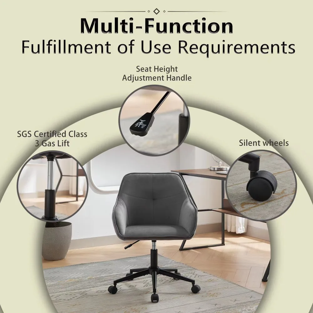 كرسي مكتب مخملي، كرسي مكتب منزلي حديث بعجلات، كراسي زينة لغرفة المعيشة، غرفة النوم، غرفة الدراسة #3