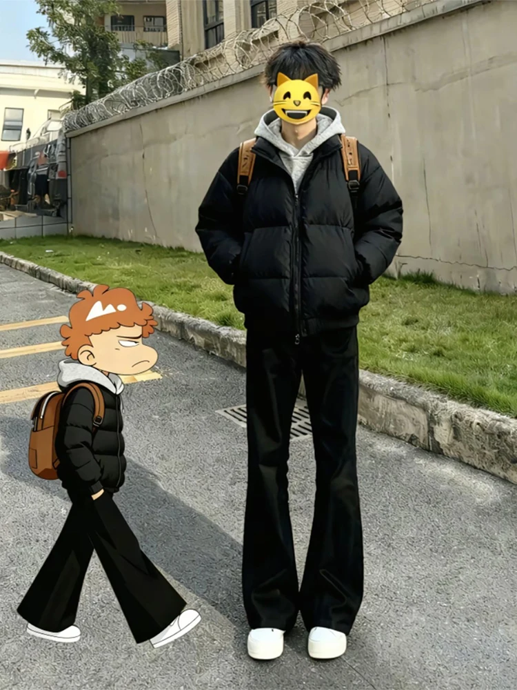 

Мужская модная повседневная куртка Cleanfit Bla с воротником-стойкой, утепленная хлопком, для молодежи, зимняя, теплая, утолщенная, короткого кроя