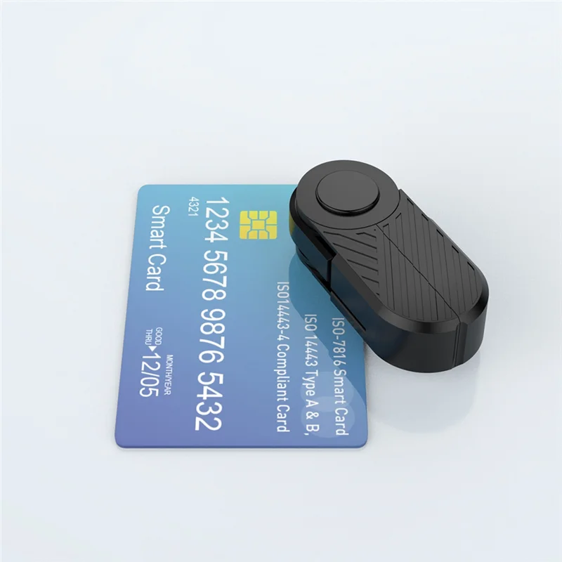 A98Z Faltbarer USB Typ C Common Access Smart Card SIM-Karte/IC Bank Chip Kartenleser Kompatibel mit Macos Smartphone