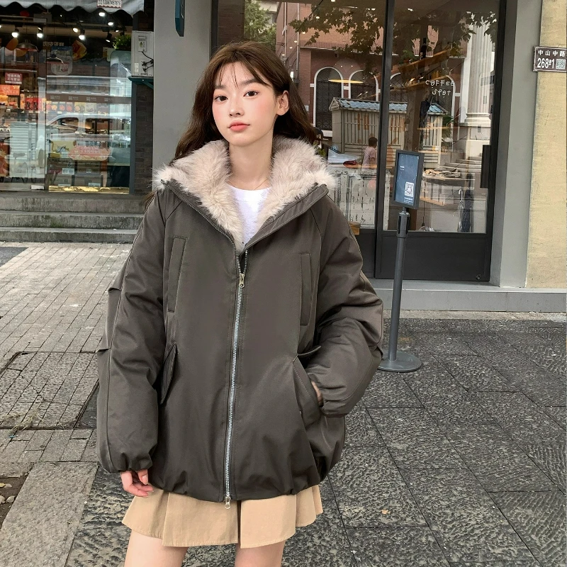 Autumn Winter Puffer Jacket Women Clothes Korean Style Warm Cargo Coat Female Women's Cotton Jacket Warm Thicken Parkas  C193
