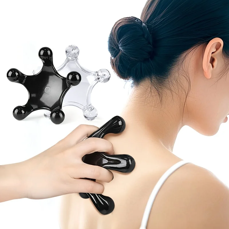 Handheld Massage Tool, Star Shape Manual Massager, Trigger Point Massage Roller for Neck Shoulder Back Muscle Relief, Portable