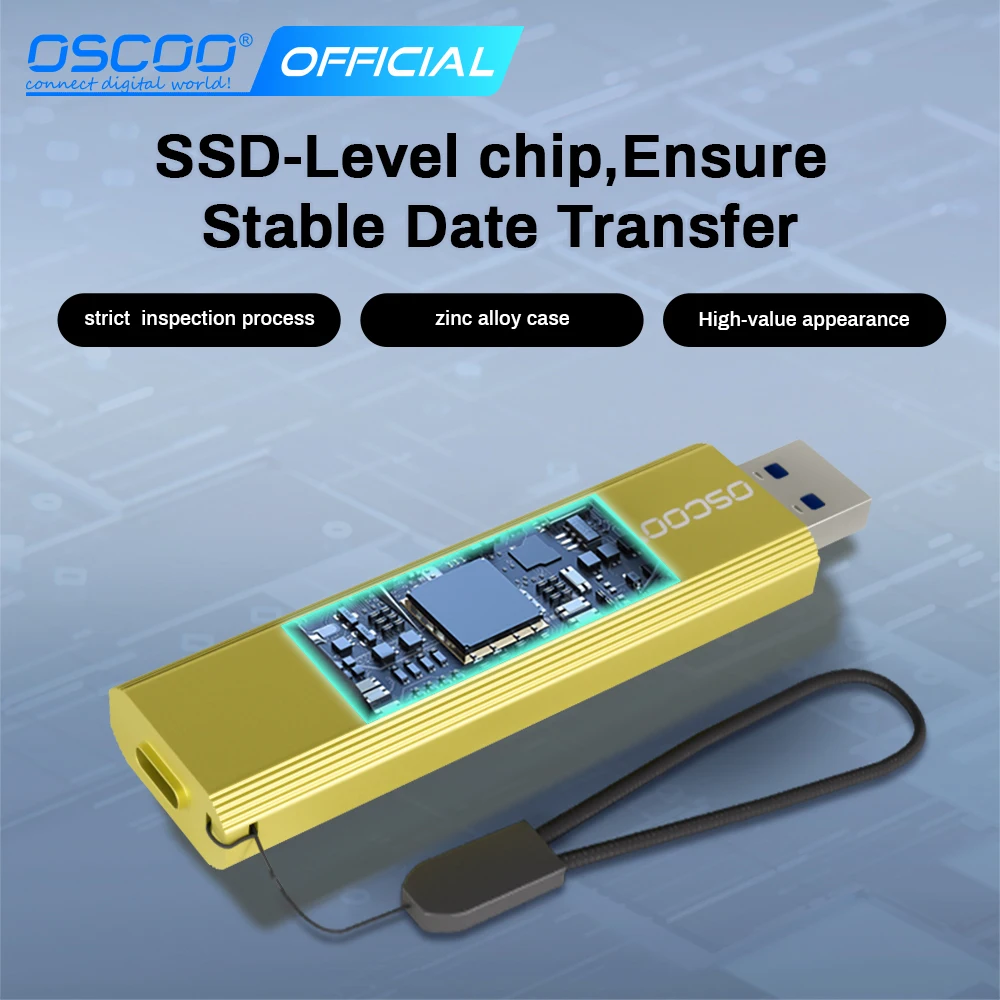 

OSCOO SSD USB Flash Drive Type-C&USB-A Wireless Portable SSD Read Speed UP to 1100MB/s Photo-Stick-2TB for iPhone 15 16 Computer