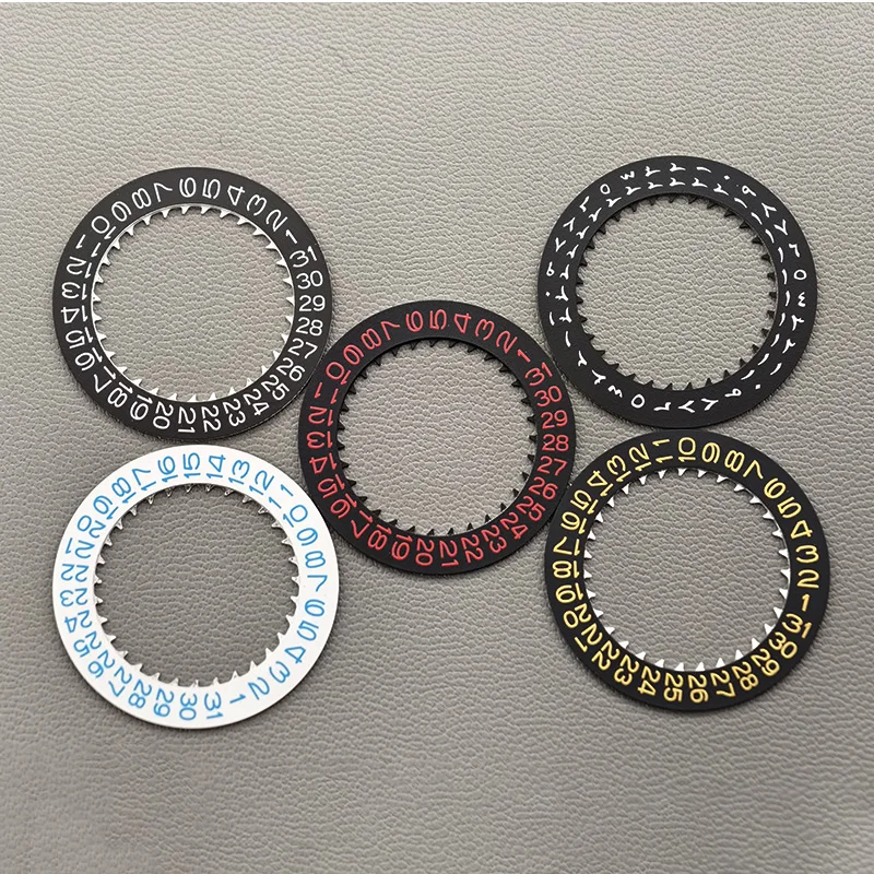NH35 NH36 Date Dial Fit NH35 NH36 NH34 Movement SKX007 SKX009 Red Blue Black Automatic Mechanical Movt Day Date Dial Wheel