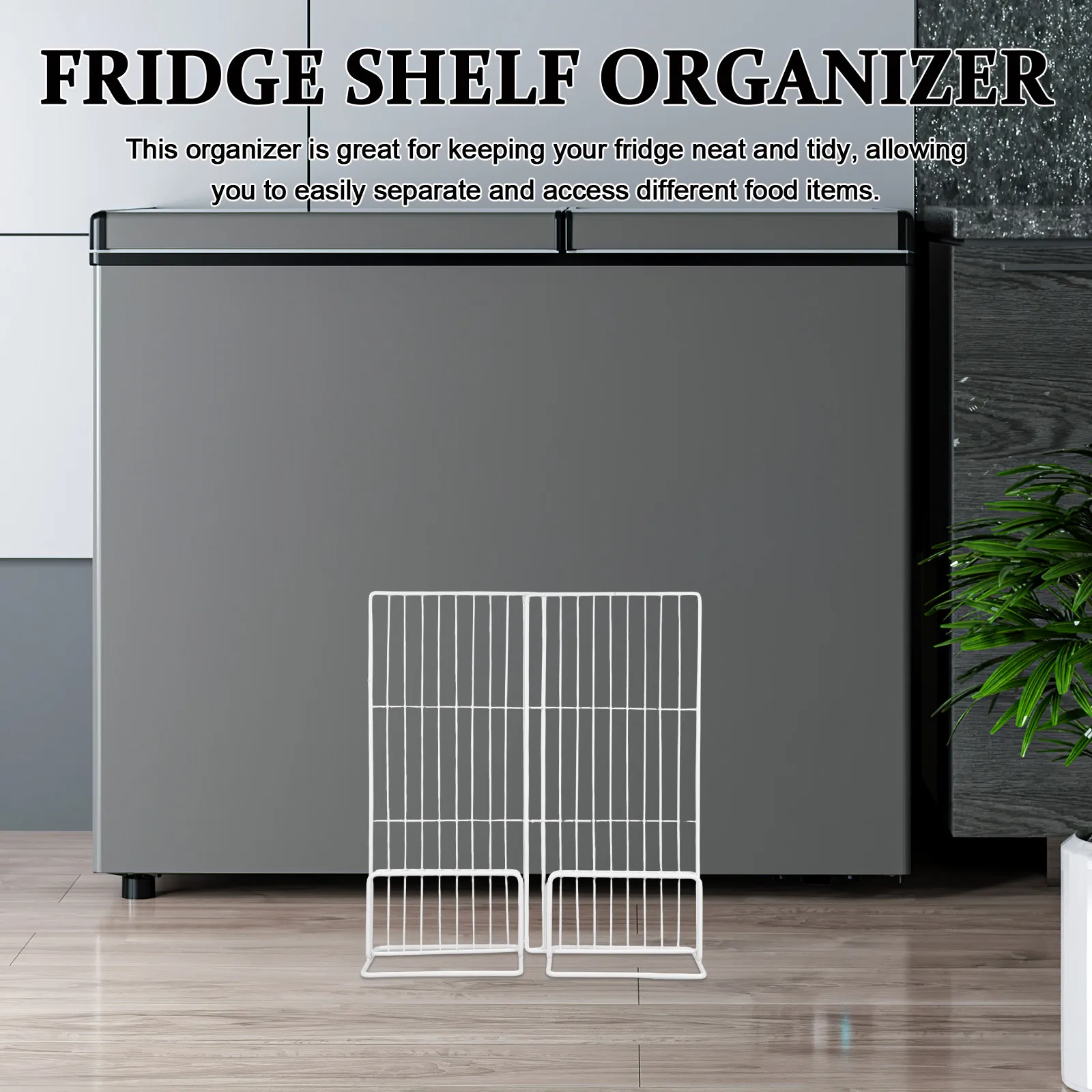 Fridge Shelf Organizer Plastic Refrigerator Divider Organizer Maximizes Internal Space Easy Assembly No Tools Required Freezer
