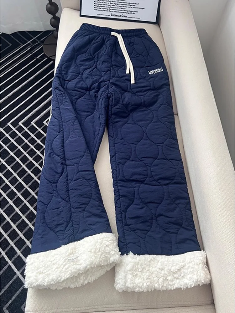 

Waterproof Lamb Velvet Cotton Pants Thiened Outdoor Winter Sports Snow Skiing Trousers for Men And Women Resistant to Cold ...