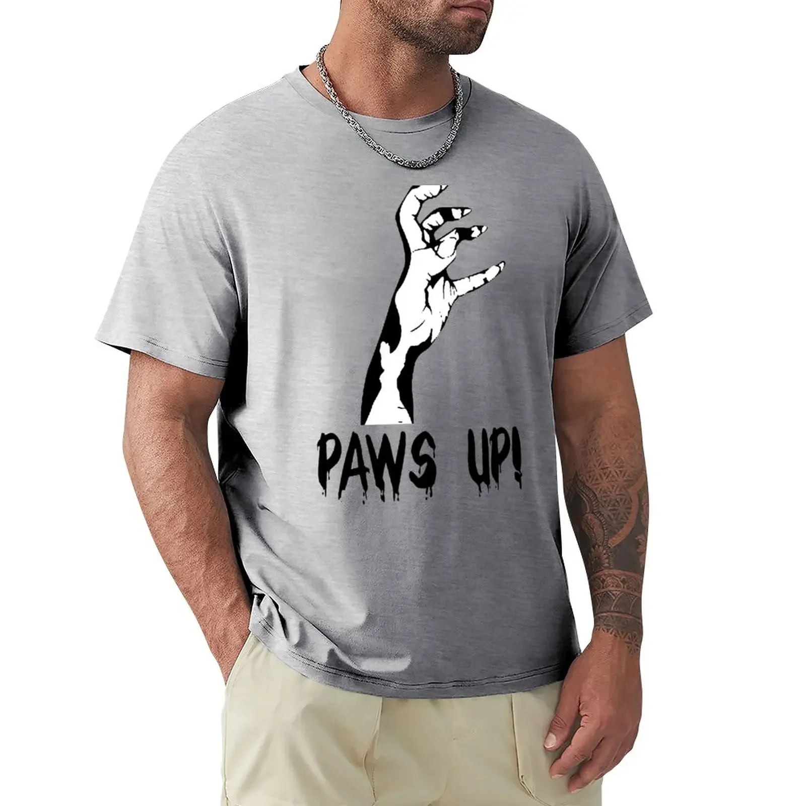 

Paws Up! T-Shirt korean fashion oversized men t shirt shirts graphic tees Blouse Short sleeve tee men