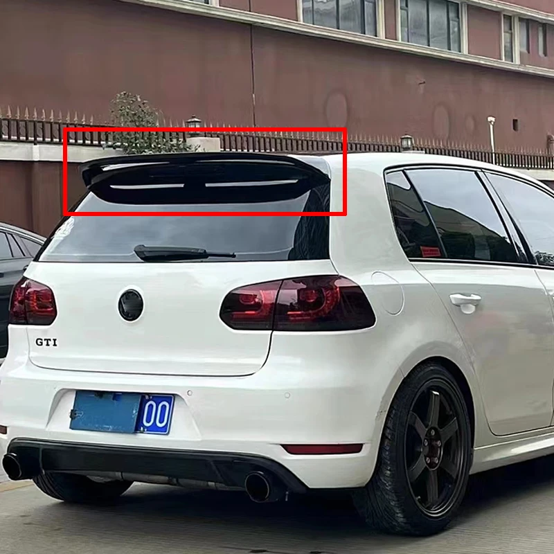 For Volkswagen Golf 6 MK6 rear roof luggage compartment lid spoiler fenders carbon black sports modification kit 2010 2011 12 13